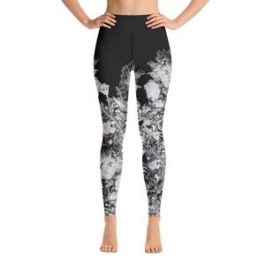 Yoga Leggings- Black Floral by Karyl Anne